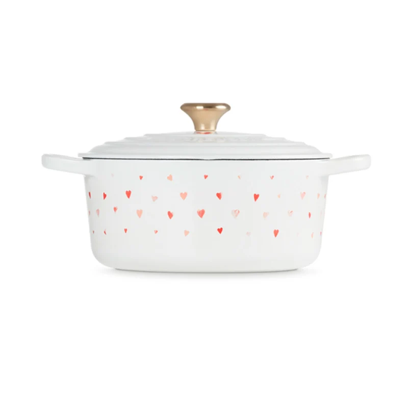 Cocotte redonda con corazones Le Creuset