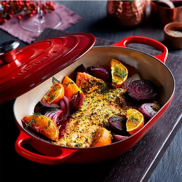 Cocotte baja tipo cacerola ovalada Le Creuset