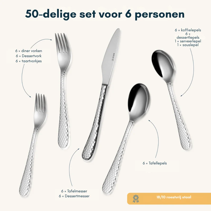 Sola Besteckset Lima 50-teilig