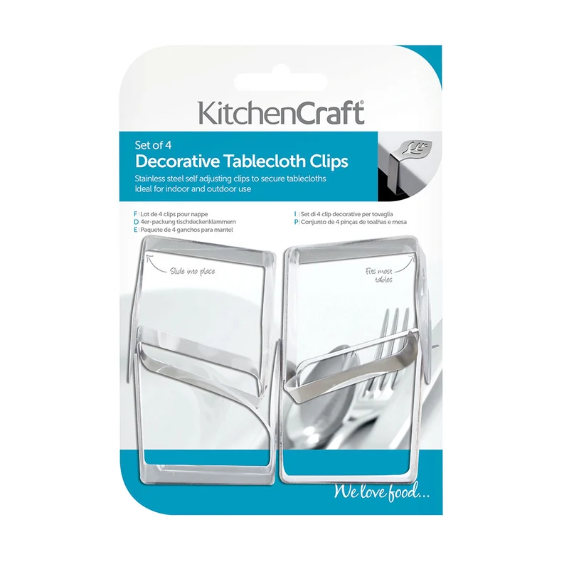 Set de 4 clips para mantel de KitchenCraft