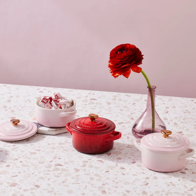 Mini cocotte pomo dorado Le Creuset