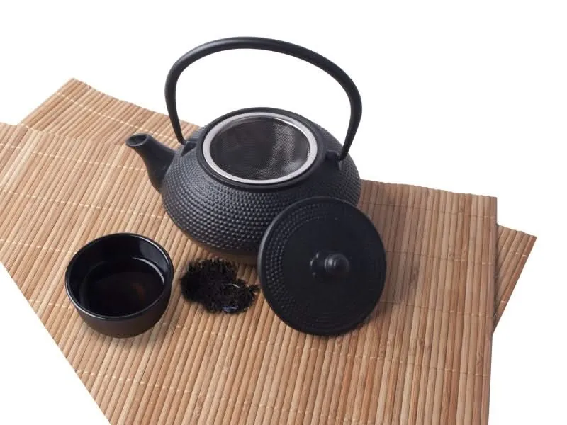Cookinglife Teekanne Arare mit Edelstahlfilter - Gusseisen Schwarz - 800 ml