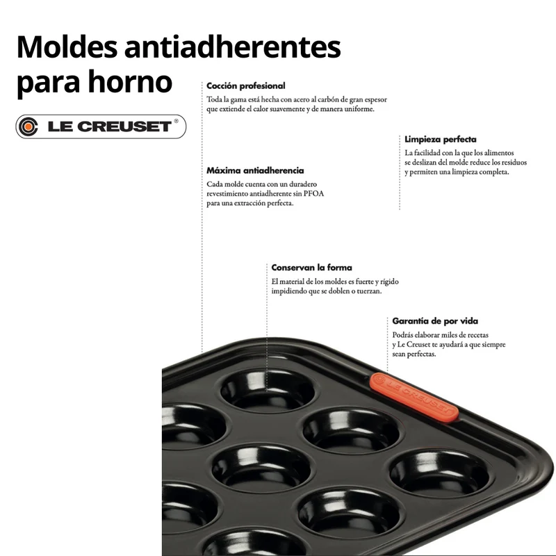 Molde antiadherente para canelés de Le Creuset