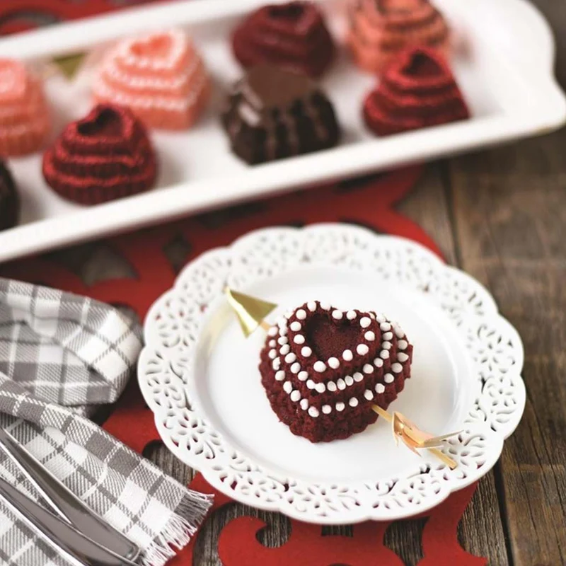 Molde mini Tiererd Heart de Nordic Ware