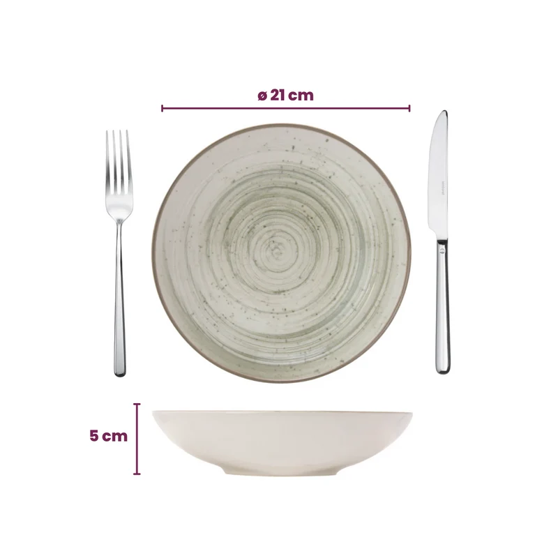 Cosy & Trendy Geschirrset Sintra Ivy Green 16-teilig / 4 Personen