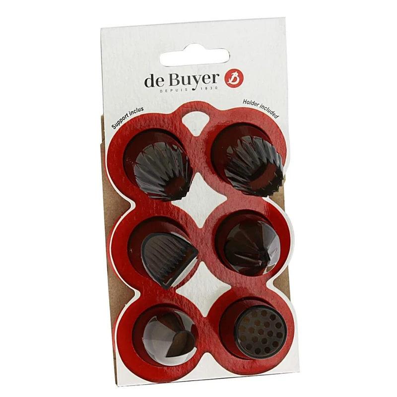 Set 6 boquillas para manga pastelera De Buyer