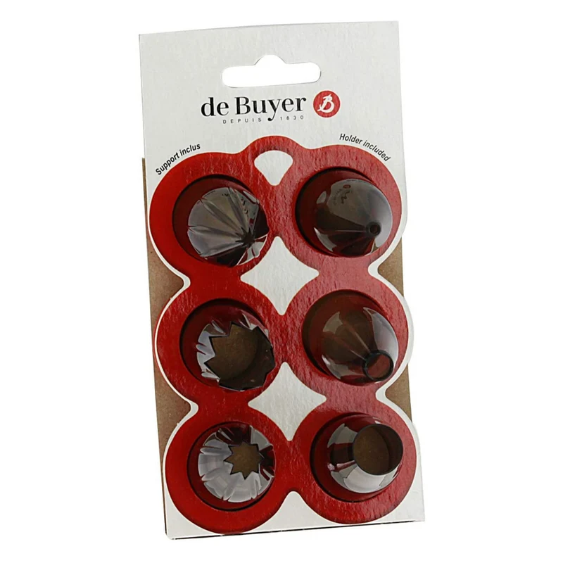 Set 6 boquillas para manga pastelera De Buyer