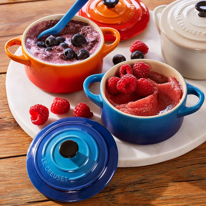 Set de 4 mini cocottes cerámicas Le Creuset