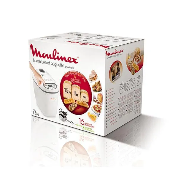 Panificadora Moulinex OW6101 con accesorio baguette