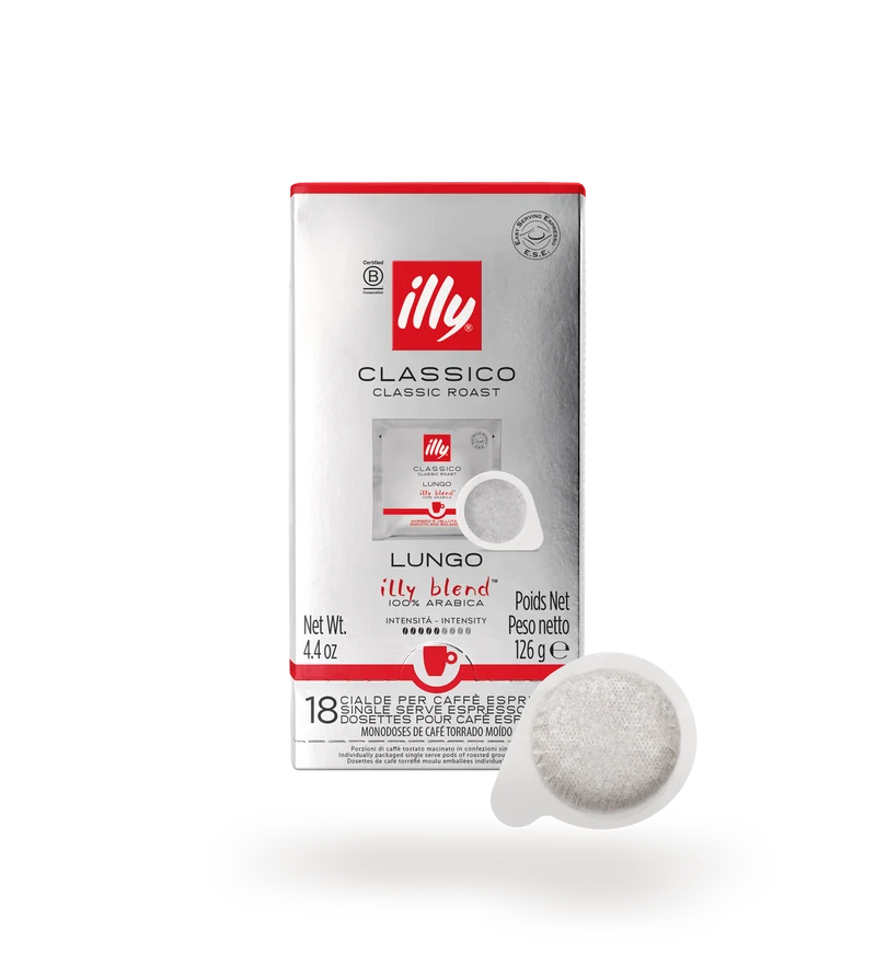 illy Classico Lungo E.S.E. Kaffeepads, 18 Pads