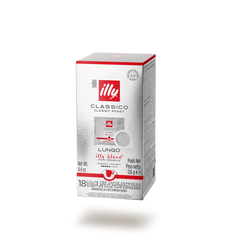 illy Classico Lungo E.S.E. Kaffeepads, 18 Pads