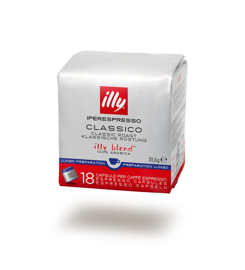 illy Classico Lungo Iperespresso Kaffeekapseln, 18 Kapseln