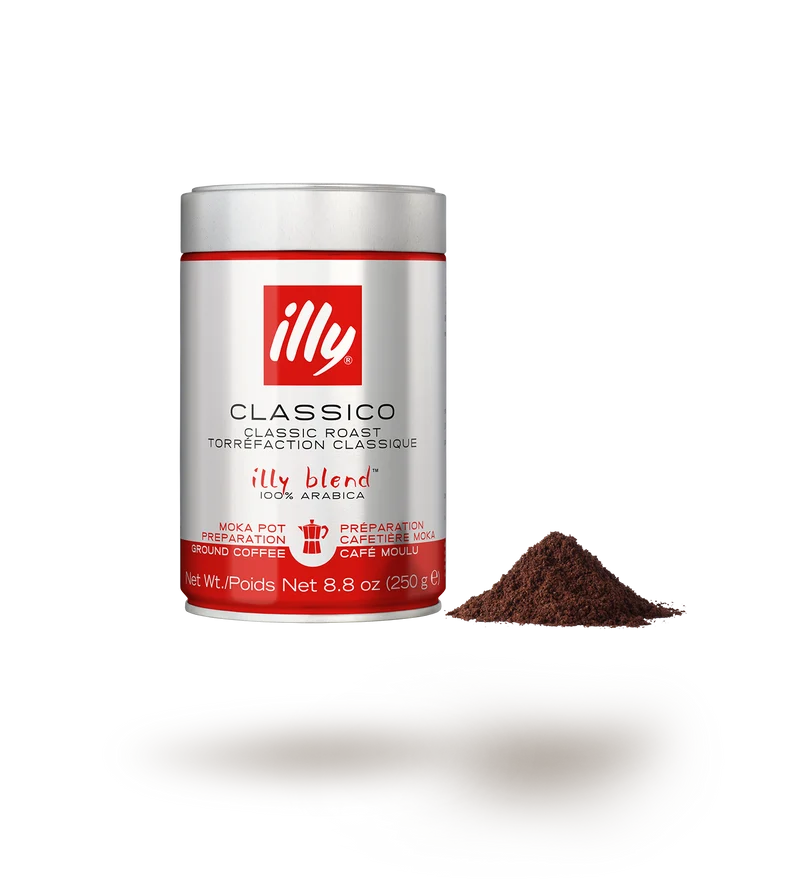 illy Classico gemahlener Kaffee für Mokkakanne 250 g
