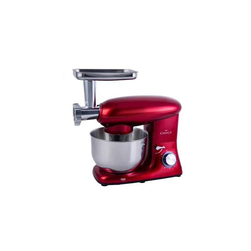 Karaca Multichef Küchenmaschine und Standmixer mit Fleischwolf Standmixer Redgold 1400W