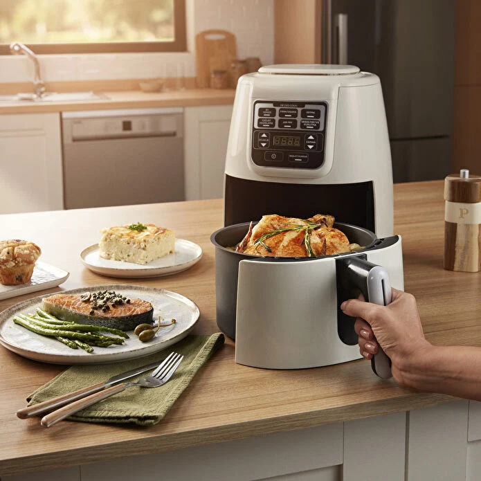 Karaca Air Pro Cook XL 2 in 1 Sprachgesteuerter AirFryer Mineral Gold 4L