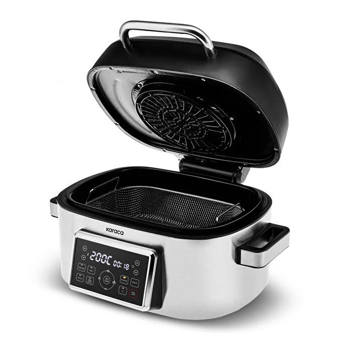 Karaca Gastro Air Grill Airfryer & Grillgerät für 6 Personen, Großes Fassungsvermögen, 6 L