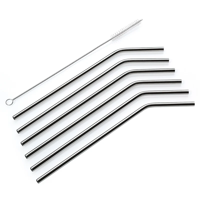 Trinkhalme STEEL, gebogen
