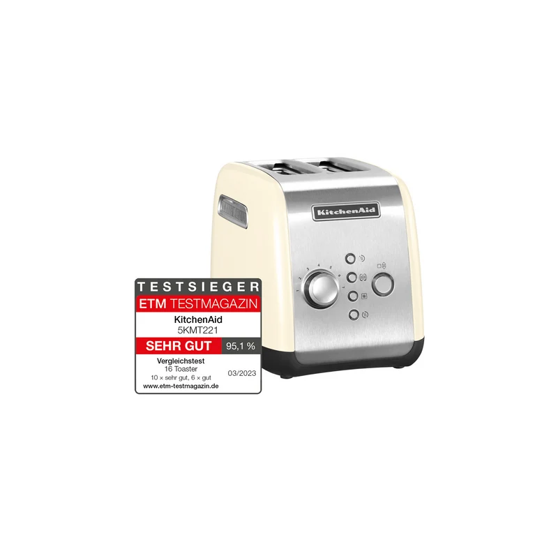 KitchenAid Toaster 2 Scheiben 5KMT221EAC Creme