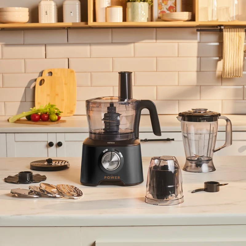 Karaca Mastermaid Power Multifunktionaler 10-in-1 Küchenroboter 2000W Schwarz