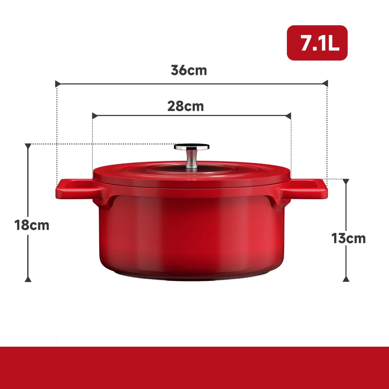 HOMELUX Induktions-Kochtopf aus Aluguss (12/20/24/28cm) mit langlebiger Antihaftbeschichtung