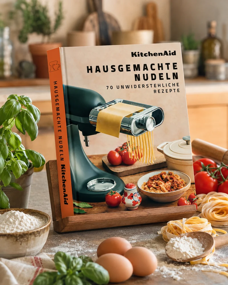 KitchenAid Bücher Bundle - Hausgemachte Nudeln + Patisserie leicht gemacht + Gesunde Küche