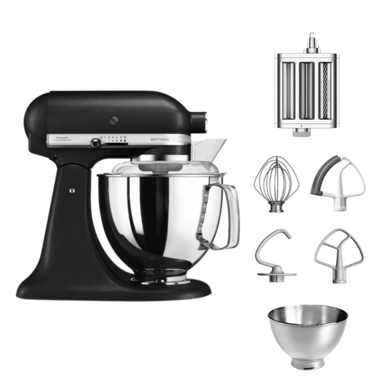 KitchenAid 4,8 L 5KSM175 Artisan Küchenmaschine Pastalover mit 3-in-1 Nudelvorsatz