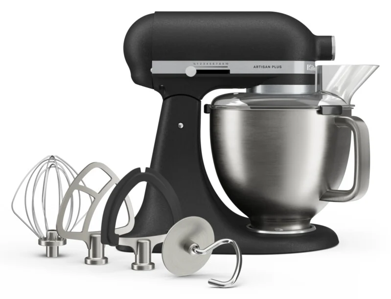 KitchenAid 4,7 L 5KSM50 Artisan Plus Küchenmaschine Meatlover mit Metallfleischwolf + Spritzgebäckvorsatz