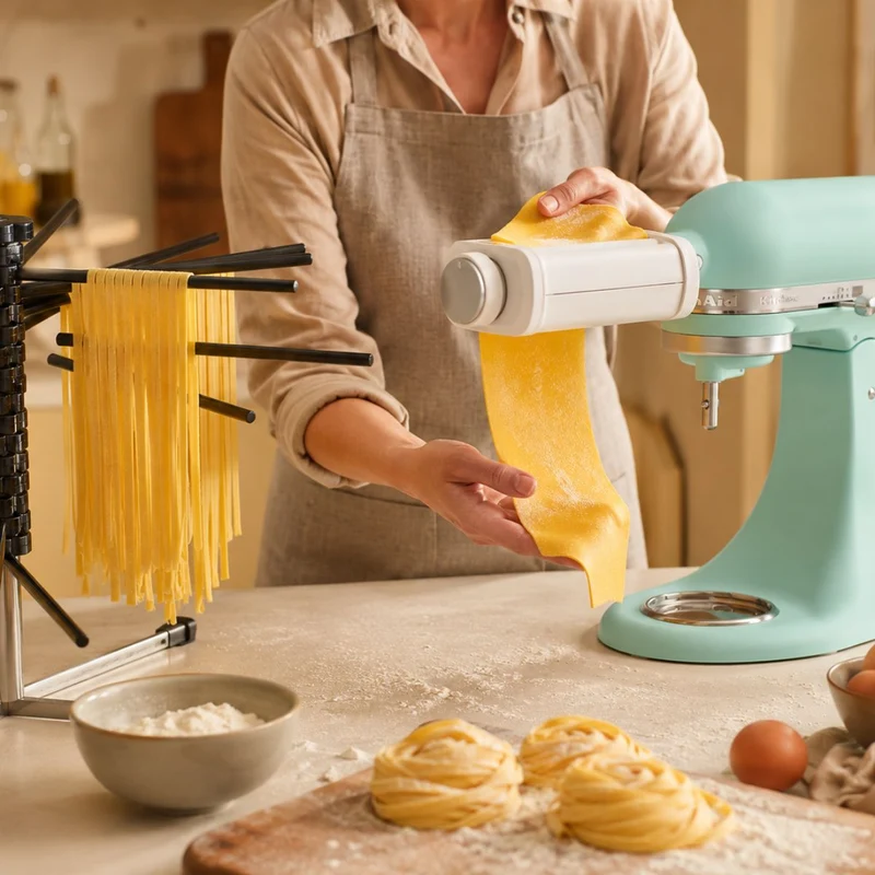 KitchenAid 3-in-1-Nudelvorsatz + GEFU Pastatrockner Diverso
