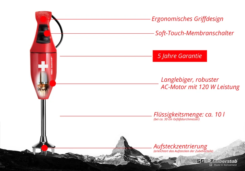 ESGE-Zauberstab E120 Design Bundle, rot