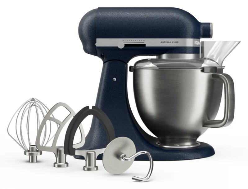 KitchenAid 4,7 L 5KSM50 Artisan Plus Küchenmaschine Allrounderset mit Gemüseschneider + Fleischwolf + Spritzgebäckvorsatz