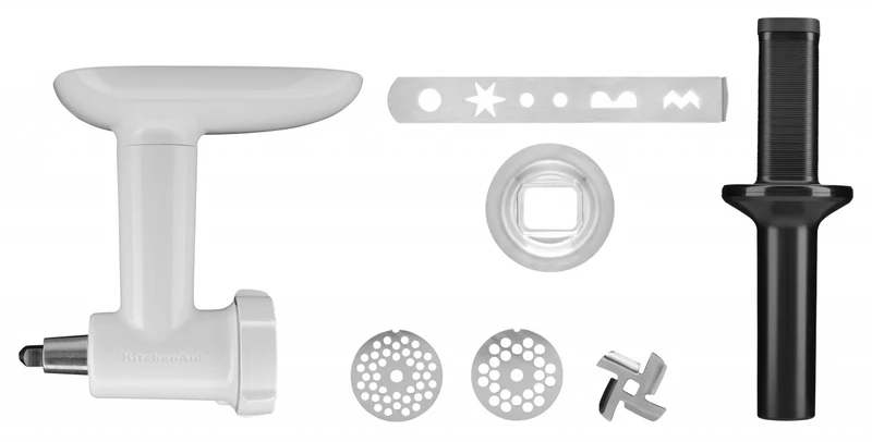 KitchenAid 4,7 L 5KSM50 Artisan Plus Küchenmaschine Allrounderset mit Gemüseschneider + Fleischwolf + Spritzgebäckvorsatz