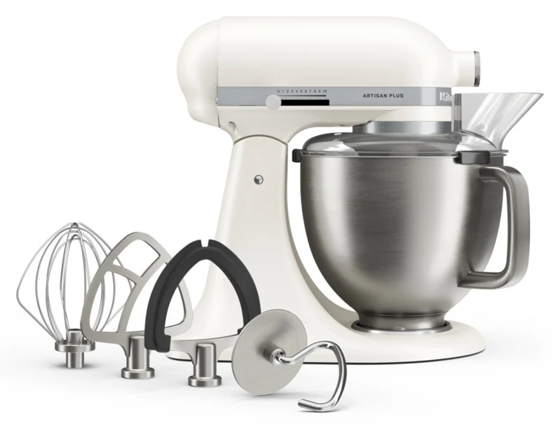 KitchenAid 4,7 L 5KSM50 Artisan Plus Küchenmaschine Beginnerset mit Gemüseschneider