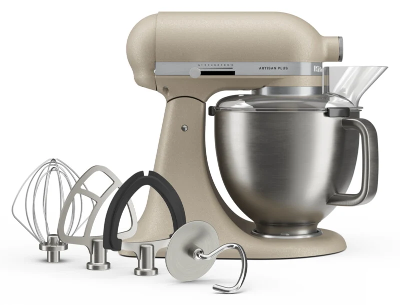 KitchenAid 4,7 L 5KSM50 Artisan Plus Küchenmaschine Beginnerset mit Gemüseschneider