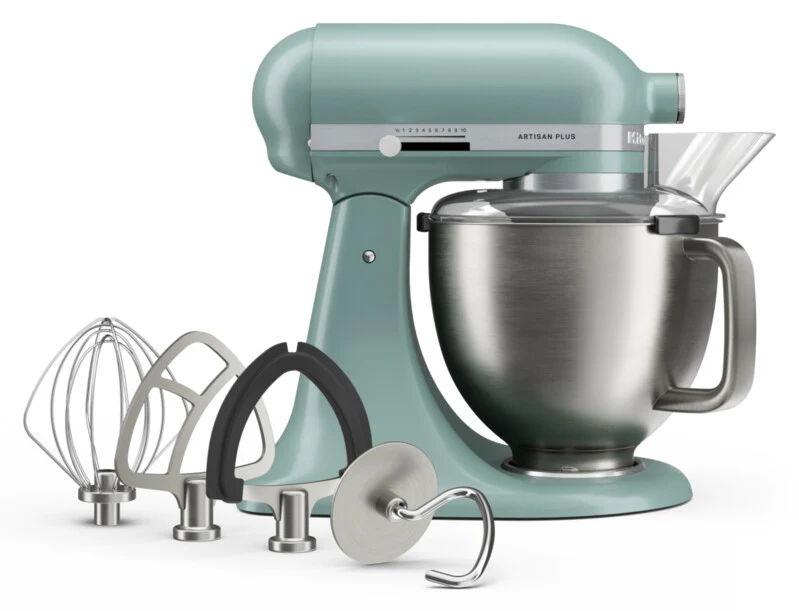 KitchenAid 4,7 L 5KSM50 Artisan Plus Küchenmaschine Beginnerset mit Gemüseschneider