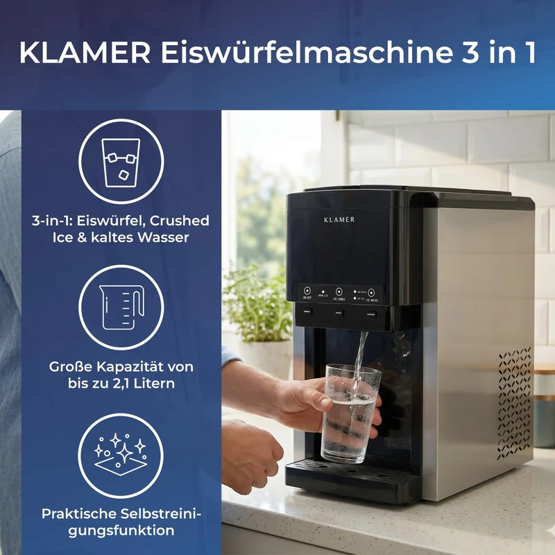 3-in-1 Eiswürfelmaschine