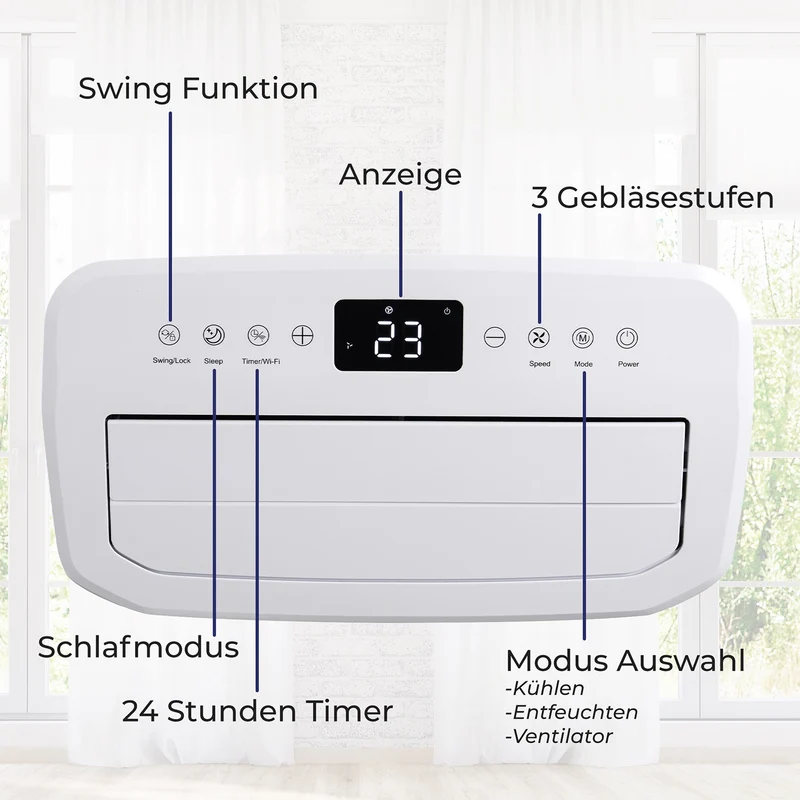 Mobile Klimaanlage mit Wifi