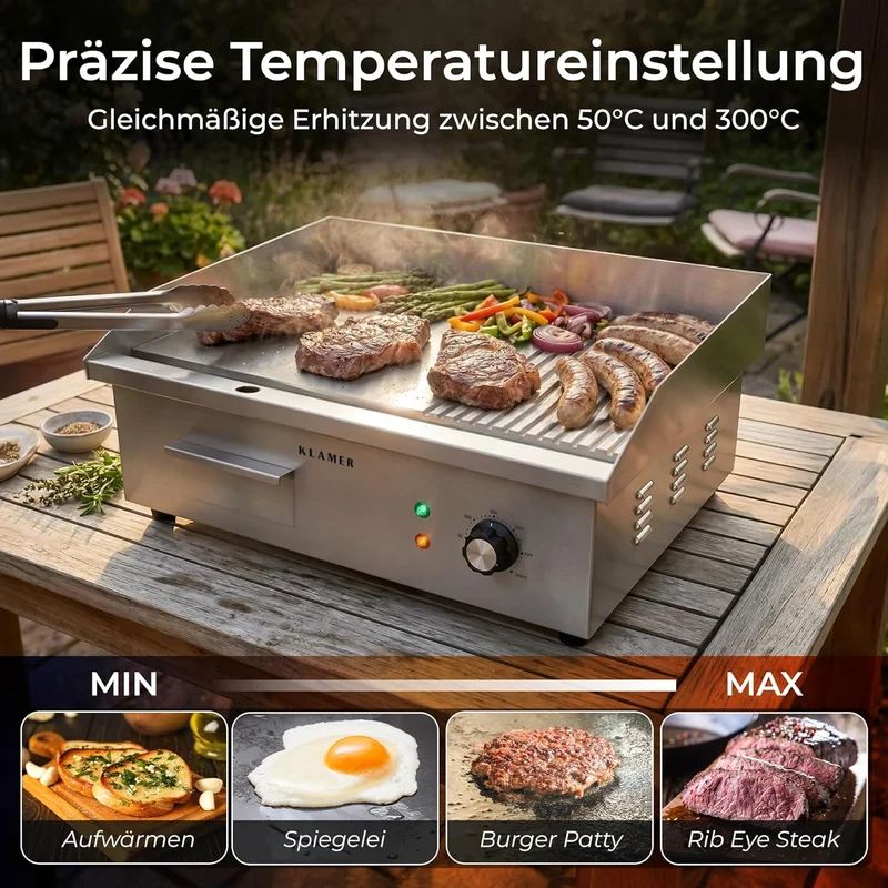 Elektrogrill Edelstahl 3000