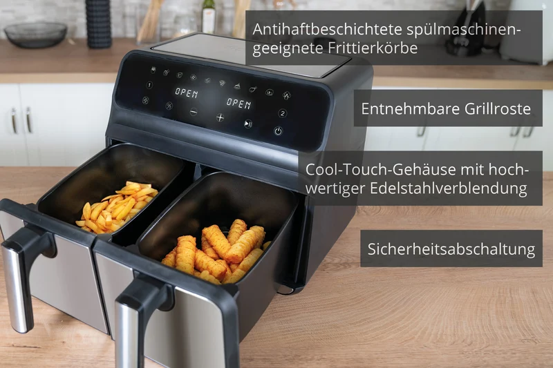Heißluftfritteuse Doppelkammer Twin Zone