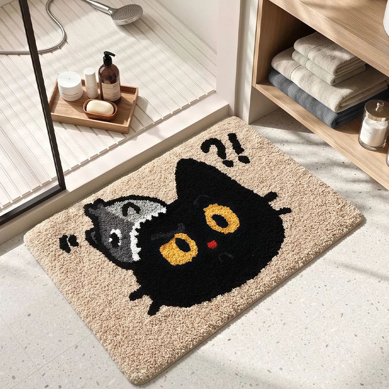Plüsch Cartoon Katze Badmatte