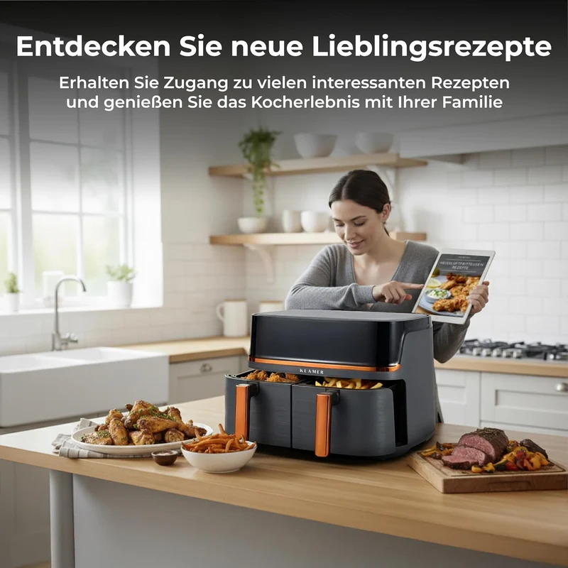 Heißluftfritteuse Duo 9L