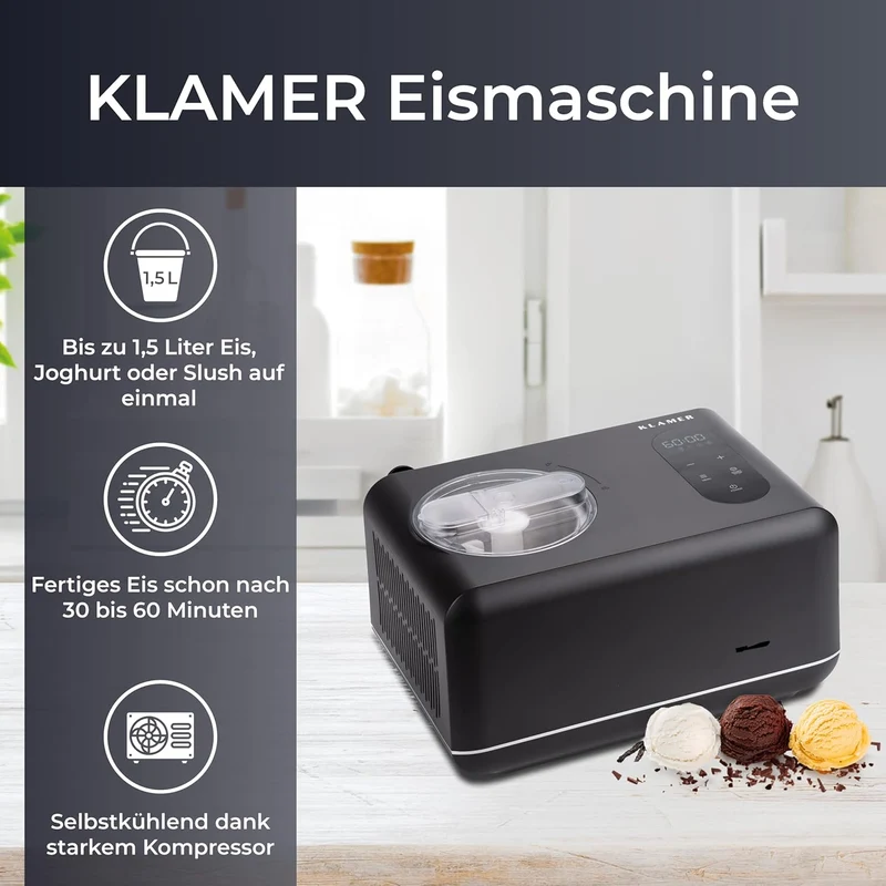 Eismaschine 3-in-1 mit 1.5L