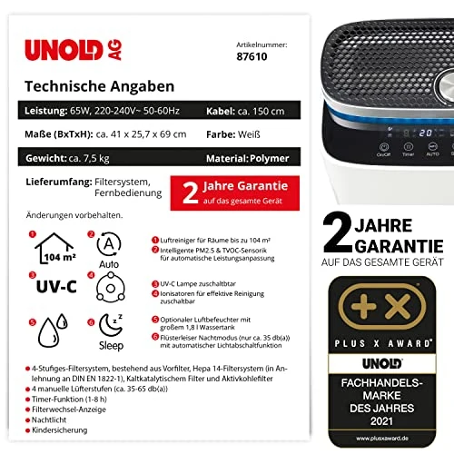 Luftreiniger + Luftbefeuchter OMEGA