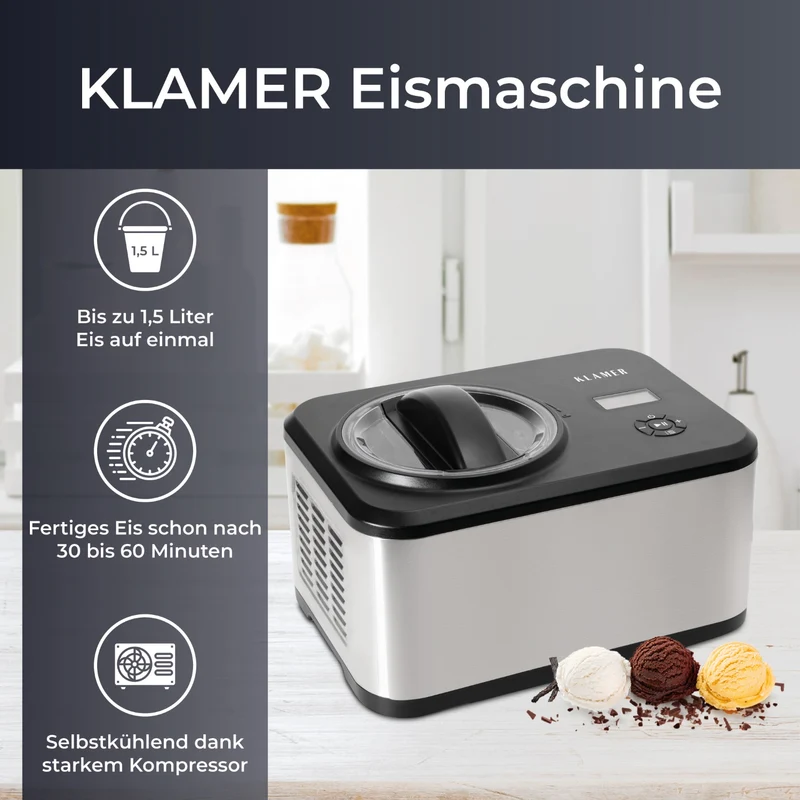 Eismaschine Kompakt 1.5L