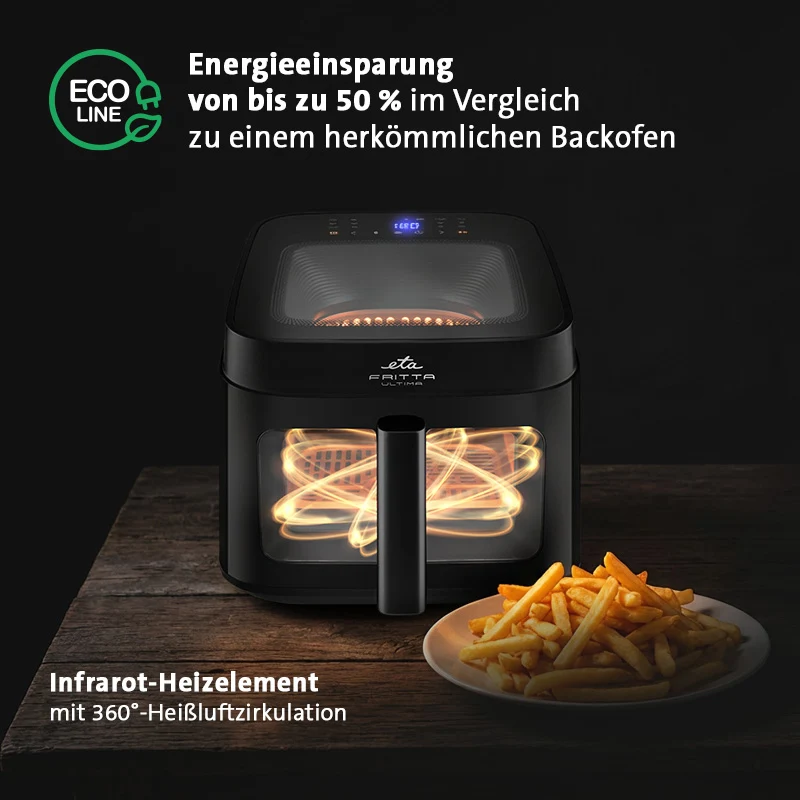 Fritteuse heißluft ETA Fritta Ultima 7168 90000 (ETA716890000) schwarz