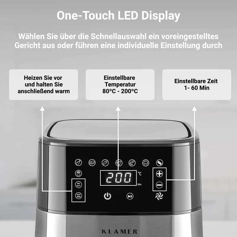 Heißluftfritteuse Kompakt 3.5L