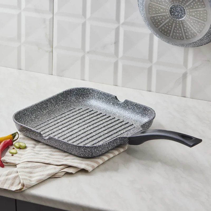 Karaca Serra Grau Biogranit Grillpfanne 28cm