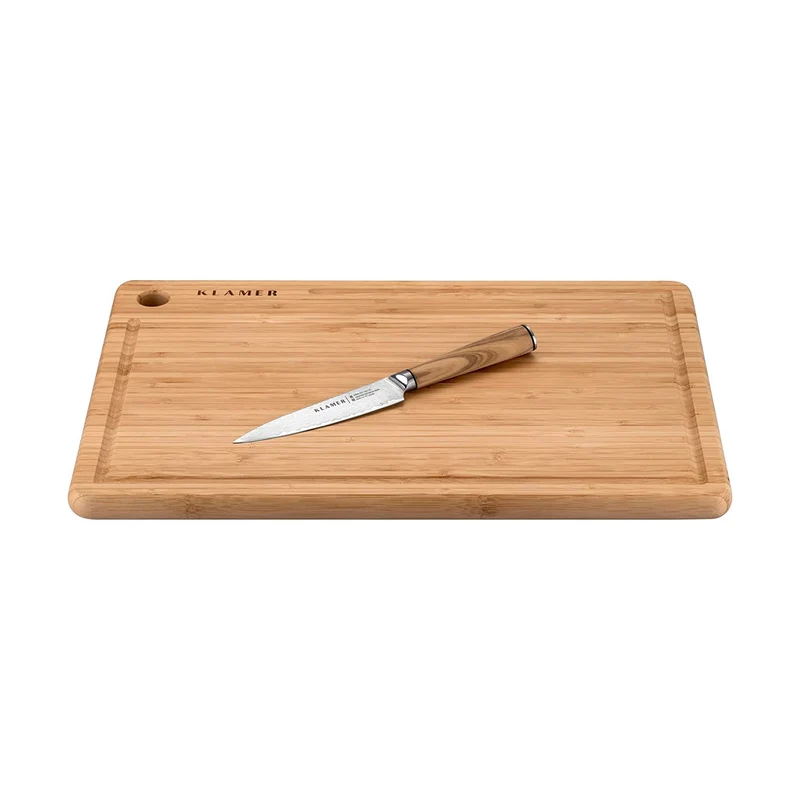 Damast Allzweckmesser 12.7cm mit Olivenholz