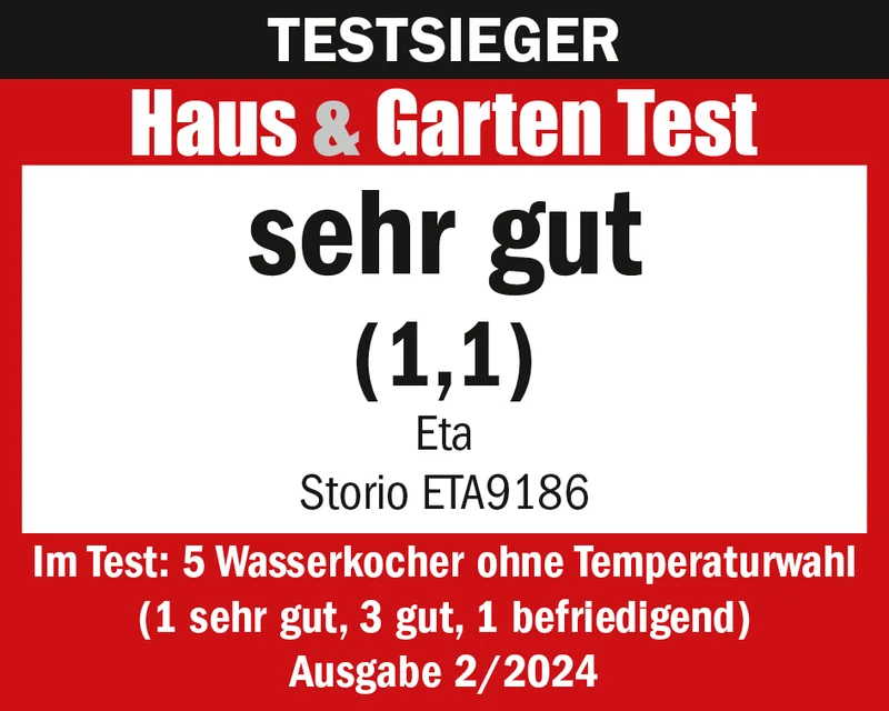 Elektrischer Wasserkocher ETA Storio 9186 90020 (ETA918690020) schwarz