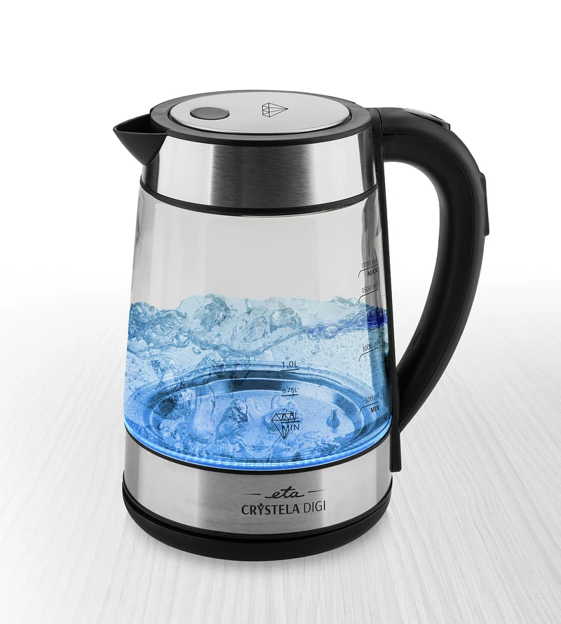 Elektrischer Wasserkocher ETA Crystela Digi 7153 90000 (ETA715390000) schwarz/glas