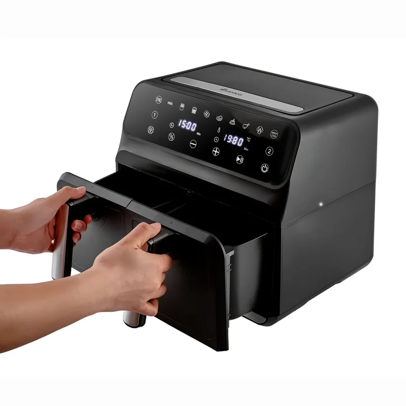 Karaca Multifry XXXL 4+4 Liter digitaler Airfryer mit zwei Kammern